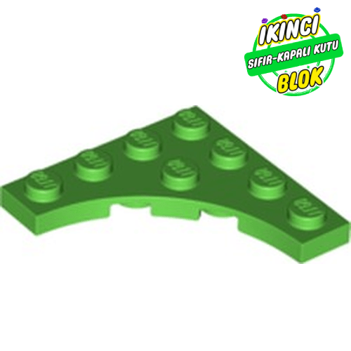 LEGO® 4 x 4 Kavisli Plaka 3 x 3 Kesimli Parlak Yeşil Sıfır