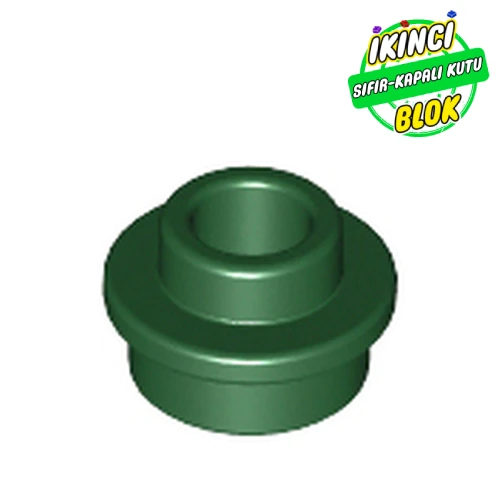 LEGO® Plate Round 1 x 1 with Open Stud Koyu Yeşil Sıfır