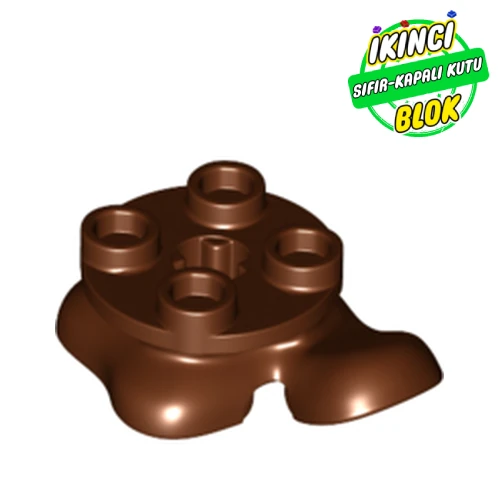 LEGO® 2 x 2 Aks Girişli Minifigür Ayağı Kırmızımsı Kahverengi Sıfır