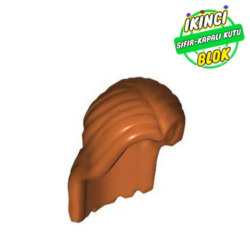 LEGO® Hair Long Parted in Center Koyu Turuncu Sıfır