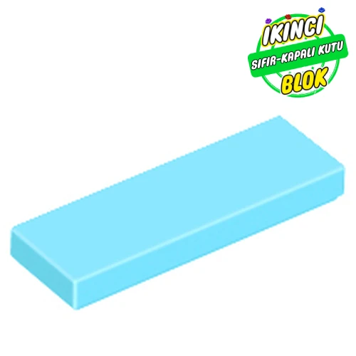 LEGO® Tile 1 x 3 Orta Azur Sıfır