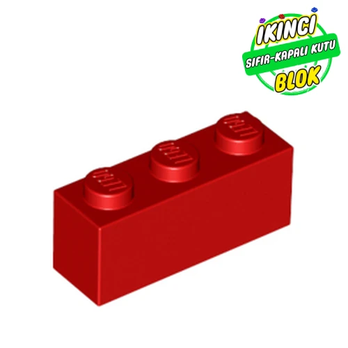 LEGO® Brick 1 x 3 Kırmızı Sıfır