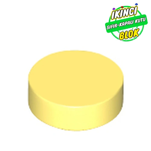 LEGO® Tile Round 1 x 1 Parlak Açık Sarı Sıfır