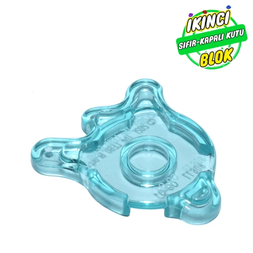 LEGO® Tile Special, Splat with Rounded Sides ŞEffaf Açık Mavi Sıfır
