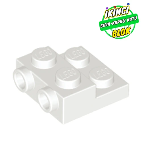 LEGO® Plate Special 2 x 2 x 2/3 with Two Studs On Side and Two Raised Beyaz Sıfır