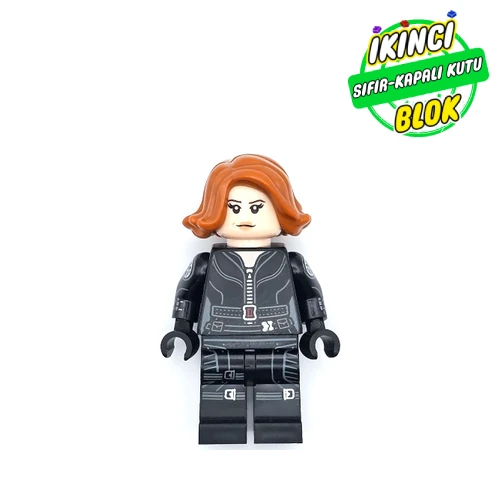 LEGO® Minifigür Black Widow, Black Jumpsuit, Printed Legs (20877 Hair) Sıfır sh0922