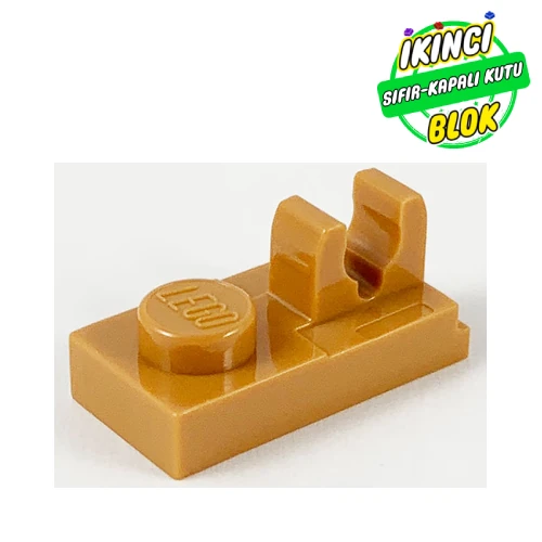 LEGO® Plate Special 1 x 2 [Top Clip] Orta Nugat Sıfır