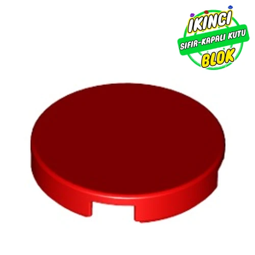 LEGO® Tile Round 2 x 2 with Bottom Stud Holder Kırmızı Sıfır