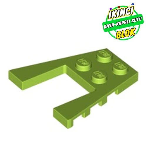 LEGO® Wedge Plate 4 x 4 with 2 x 2 Cutout Limon Yeşili Sıfır