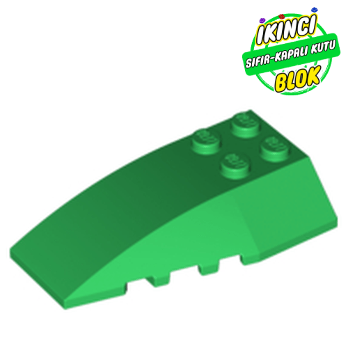 LEGO® 6 x 4 Üçgen Yapılı Kavisli Parça Yeşil Sıfır