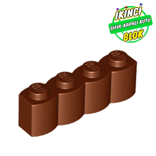 LEGO® Brick Special 1 x 4 Palisade [aka Log] Kırmızımsı Kahverengi Sıfır