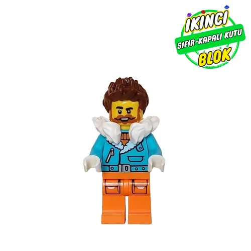LEGO® Minifigür Arctic Explorer, Captain Nautilus, Medium Azure Jacket, Orange Legs, White Fur Collar Sıfır cty1612