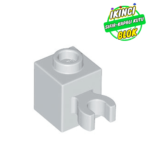 LEGO® 1 x 1 Dikey Çubuk Bağlantılı Modifiye Tuğla Açık Mavimsi Gri Sıfır