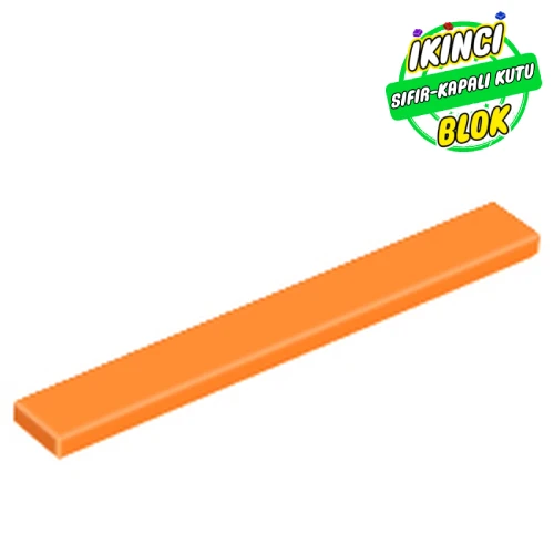 LEGO® Tile 1 x 8 with Groove Turuncu Sıfır