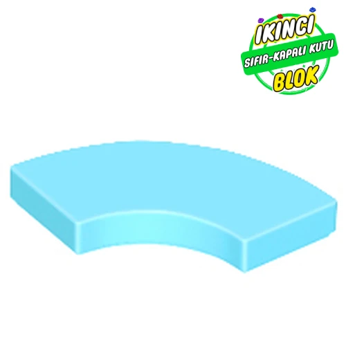 LEGO® Tile 2 x 2 Curved, Macaroni Orta Azur Sıfır