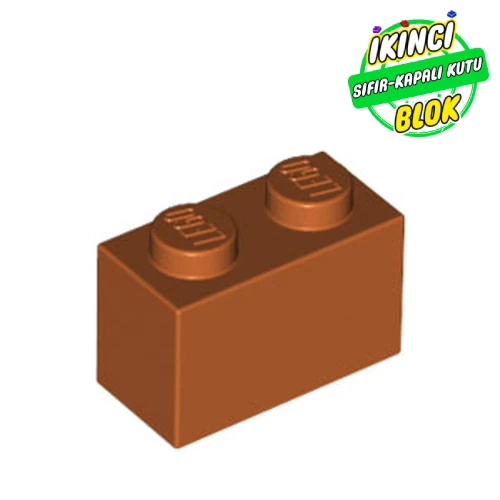 LEGO® 1 x 2 Tuğla Koyu Turuncu Sıfır