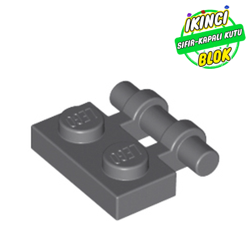 LEGO® 1 x 2 Modifiye Plaka Bar Çubuklu Koyu Mavimsi Gri Sıfır