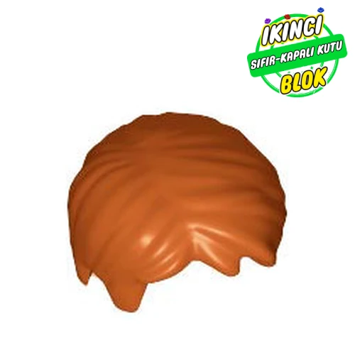 LEGO® Kısa Erkek Saçı Koyu Turuncu Sıfır