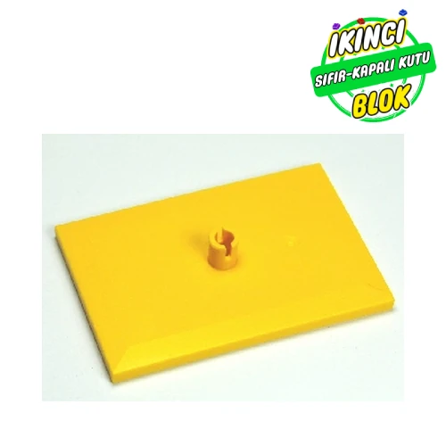 LEGO® Tile Special 6 x 4 with Beveled Edges and 5mm Pin (Train Bogie Plate) Sarı Sıfır