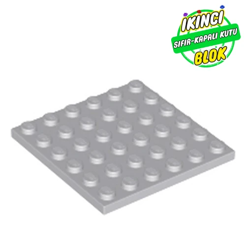 LEGO® Plate 6 x 6 Açık Mavimsi Gri Sıfır