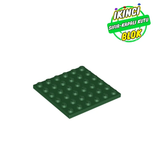 LEGO® Plate 6 x 6 Koyu Yeşil Sıfır