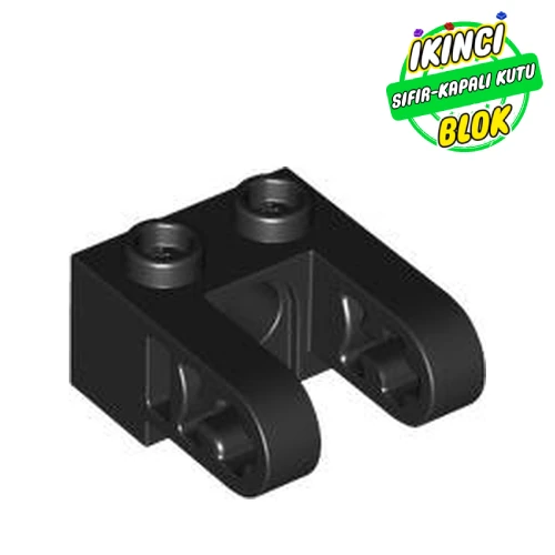 LEGO® Technic Brick 1 x 2 with Hole and Dual Beam Extensions Siyah Sıfır