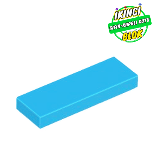 LEGO® 1 x 3 Düz Plaka Koyu Azur Sıfır