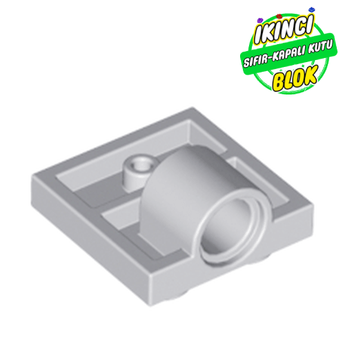 LEGO® 2 x 2 Pim Girişli Modifiye Plaka Tam Geçiş Destekli Açık Mavimsi Gri Sıfır