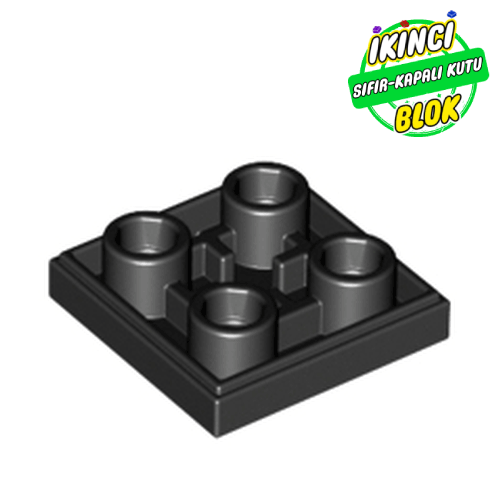 LEGO® 2 x 2 Ters Düz Plaka Siyah Sıfır