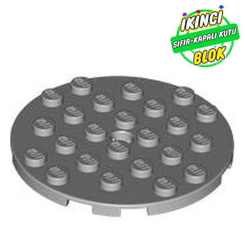 LEGO® 6 x 6 Kavisli Plaka Merkezi Delikli Açık Mavimsi Gri Sıfır