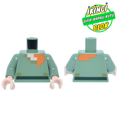 LEGO® Piksel Desenli Minifigür Gövdesi Kum Yeşili Sıfır