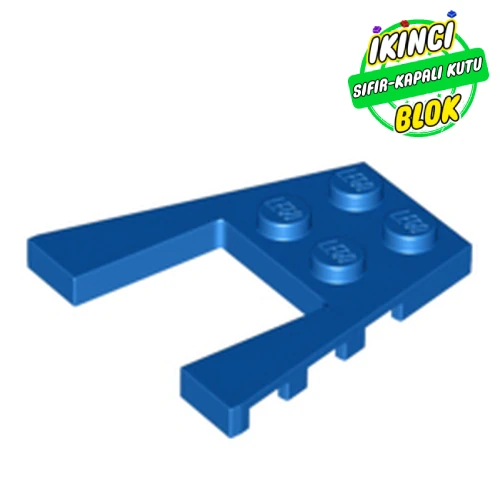 LEGO® Wedge Plate 4 x 4 with 2 x 2 Cutout Mavi Sıfır