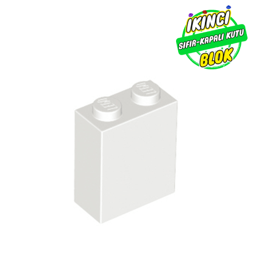 LEGO® 1 x 2 x 2 Stud Tutuculu Tuğla Beyaz Sıfır