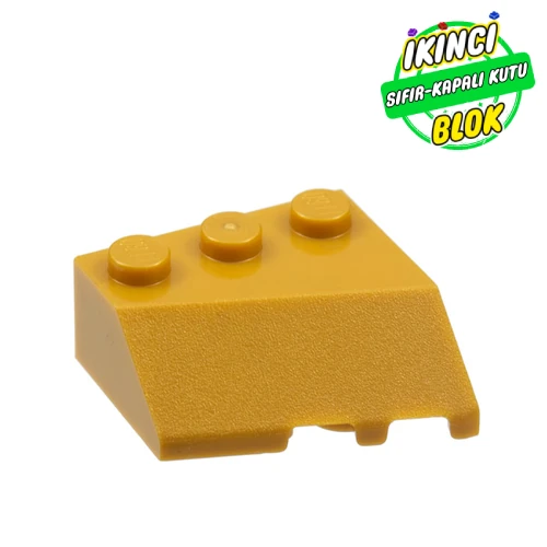 LEGO® 3 x 3 Sol Eğimli Parça Metalik Altın Sıfır
