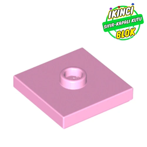 LEGO® Plate Special 2 x 2 with Groove and Center Stud (Jumper) Parlak Pembe Sıfır