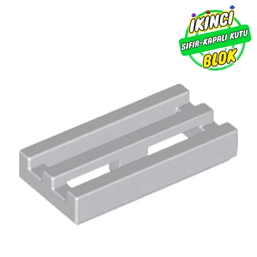 LEGO® 1 x 2 Izgara Desenli Modifiye Düz Plaka Açık Mavimsi Gri Sıfır