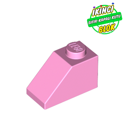 LEGO® 2 x 1 45 Derece Eğimli Parça Parlak Pembe Sıfır