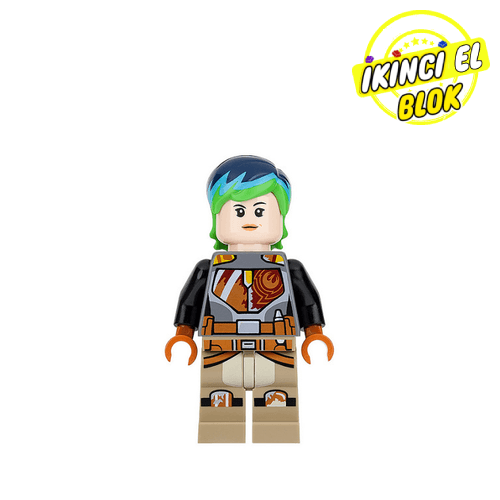 LEGO® Minifigür Sabine Wren with Dark Blue and Bright Green Hair İkinci El