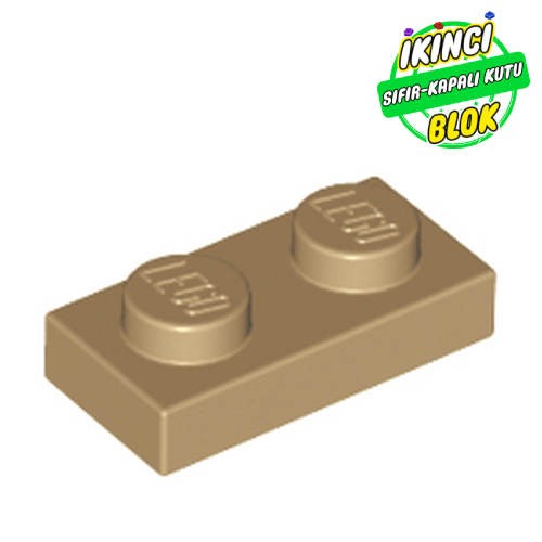 LEGO® 1 x 2 Plaka Koyu Bej Sıfır