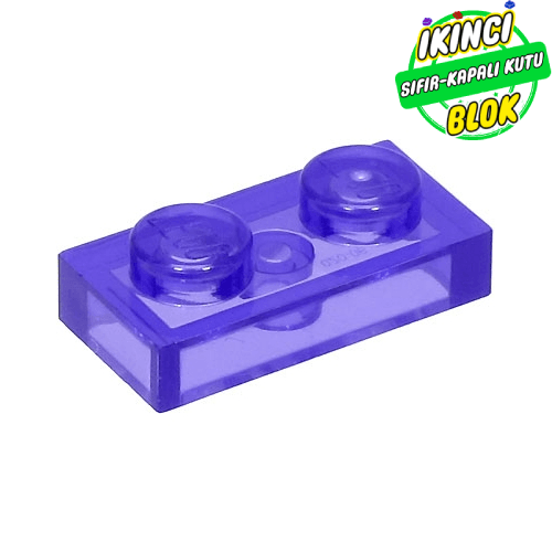 LEGO® 1 x 2 Plaka Şeffaf Mor Sıfır