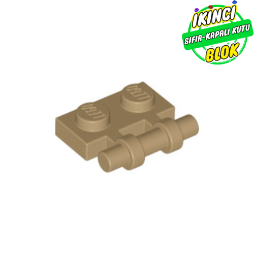 LEGO® 1 x 2 Modifiye Plaka Bar Çubuklu Koyu Bej Sıfır