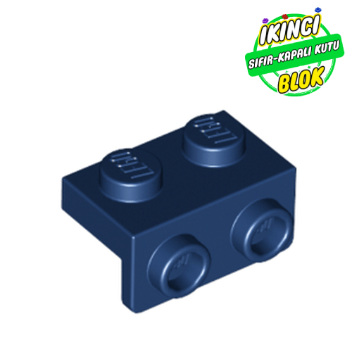 LEGO® 1 x 2 ve 1 x 2 Braket Koyu Mavi Sıfır