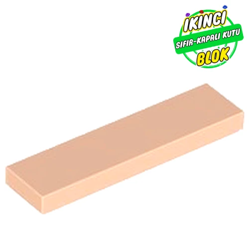 LEGO® Tile 1 x 4 with Groove Açık Nugat Sıfır
