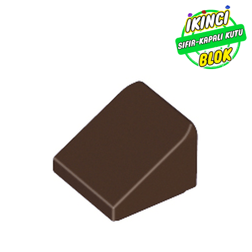 LEGO® 1 x 1 x 2/3 Eğimli Tuğla Koyu Kahverengi Sıfır