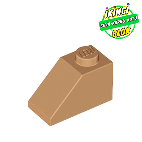 LEGO® 2 x 1 45 Derece Eğimli Parça Orta Karamel Sıfır