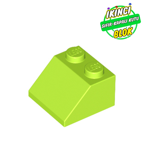 LEGO® 2 x 2 45 Derece Eğimli Parça Limon Yeşili Sıfır