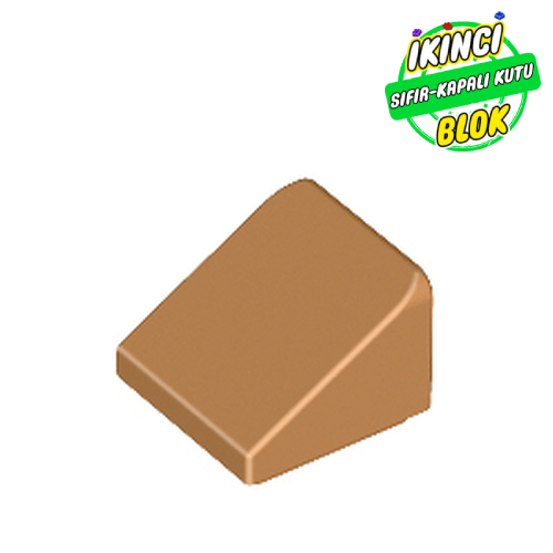 LEGO® 1 x 1 x 2/3 Eğimli Tuğla Orta Karamel Sıfır