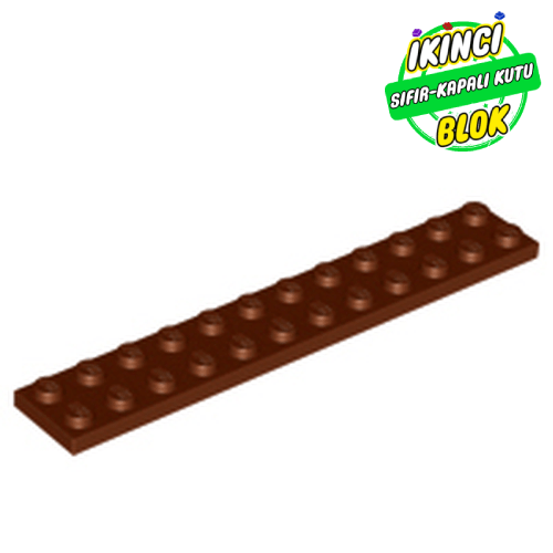 LEGO® 2 x 12 Plaka Kızıl Kahverengi Sıfır