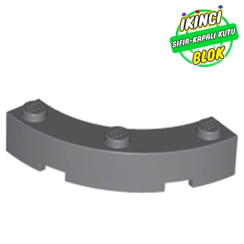 LEGO® 4 x 4 Kavisli Tuğla Köşe Koyu Mavimsi Gri Sıfır