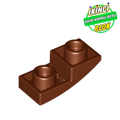 LEGO® 2 x 1 x 2/3 Ters Eğimli Parça Kızıl Kahverengi Sıfır